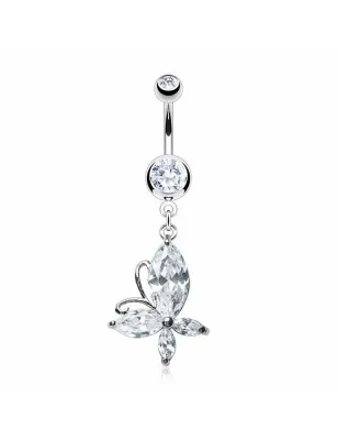 Piercing nombril Acier Chirurgical Pendentif Papillon