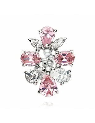 Piercing nombril inversé Grappe Multi Crystaux