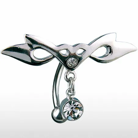 Piercing nombril inversé Tribal Gemme