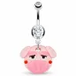 Piercing nombril Pendentif Cochon Argile Durcie
