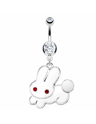 Piercing nombril Pendentif Lapin Emaillé