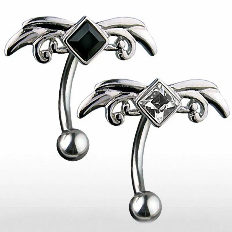 Piercing nombril inversé Tribal Gemme Losange