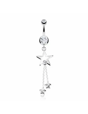 Piercing nombril Strass Etoile Chaines