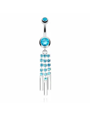 Piercing nombril 3 Chaines Multi Strass