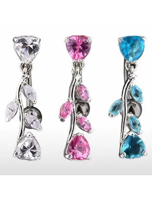 Piercing nombril inversé Coeur Vigne