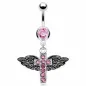 Piercing nombril Croix Ailes d'ange