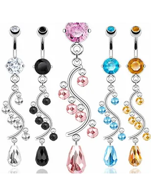 Piercing Nombril Perles de Vigne