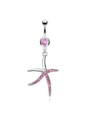 Piercing nombril Etoile de Mer Strass