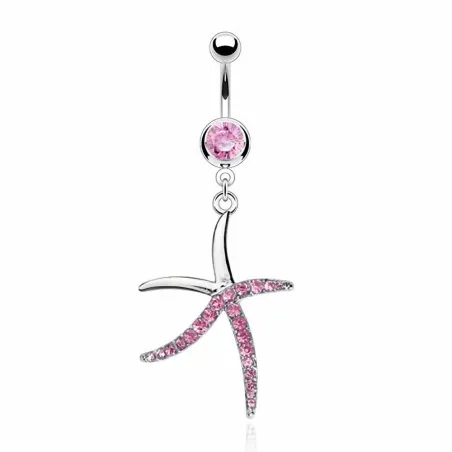 Piercing nombril Etoile de Mer Strass