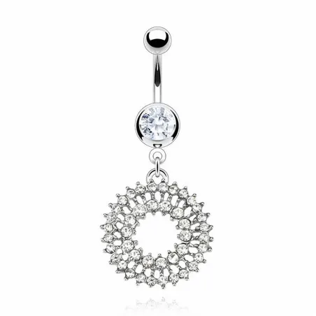 Piercing nombril Cercle Rayonnant