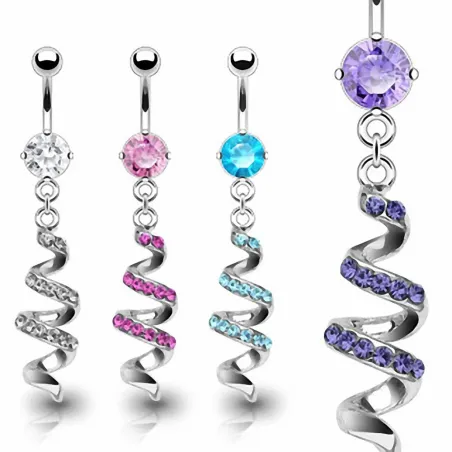 Piercing nombril Serpentin Strass