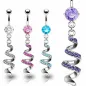 Piercing nombril Serpentin Strass