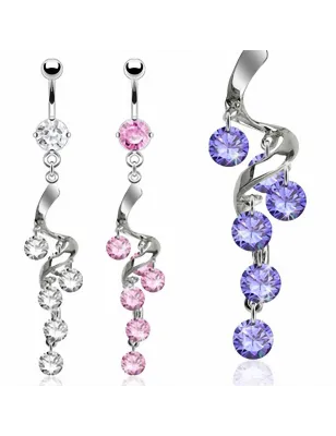 Piercing nombril Vigne Gemmes