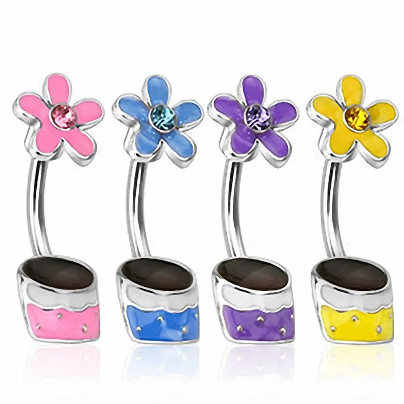 Piercing nombril Pot de Fleur