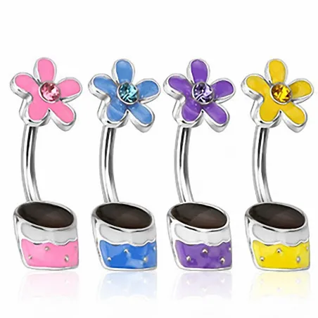 Piercing nombril Pot de Fleur