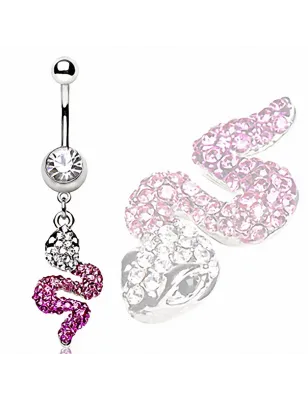 Piercing nombril serpent