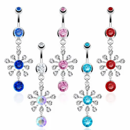 Piercing nombril rayons de soleil