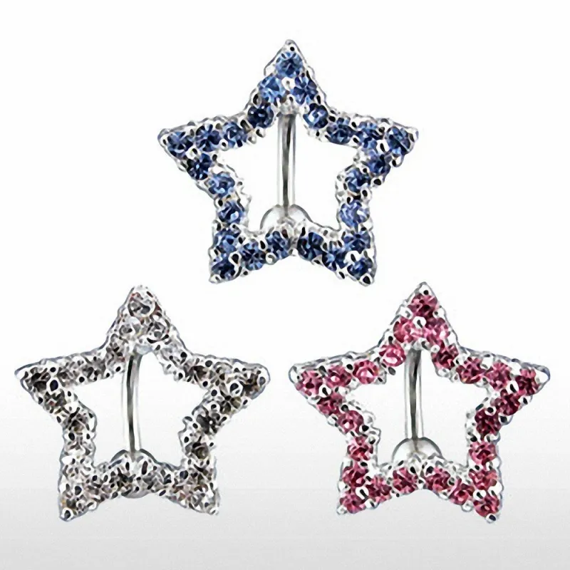 Piercing nombril inversé étoile