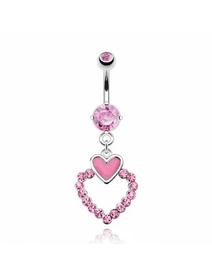 Piercing nombril double coeur