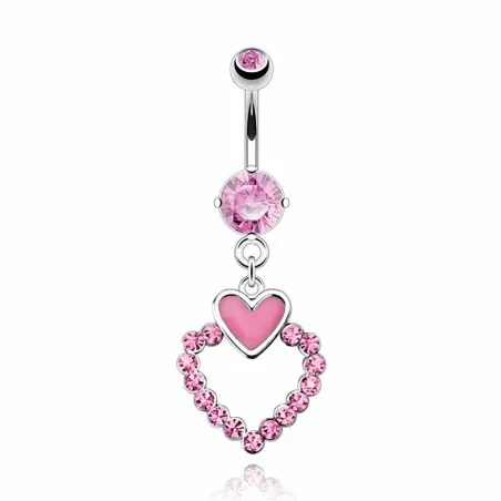 Piercing nombril double coeur