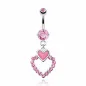 Piercing nombril double coeur