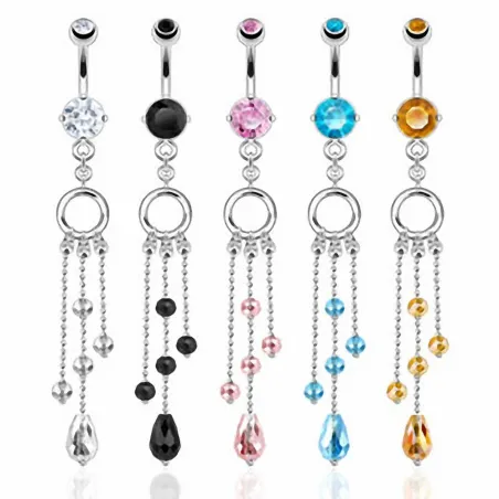 Piercing nombril perles vigne