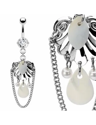 Piercing nombril nacre