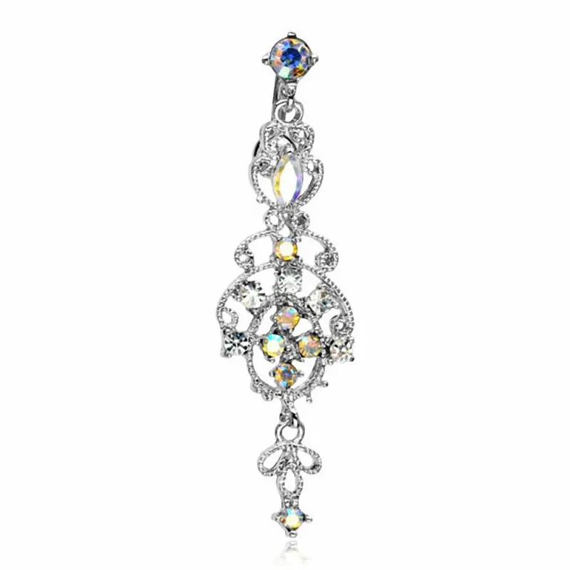 Piercing nombril inversé chandelier