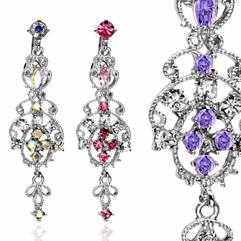 Piercing nombril inversé chandelier