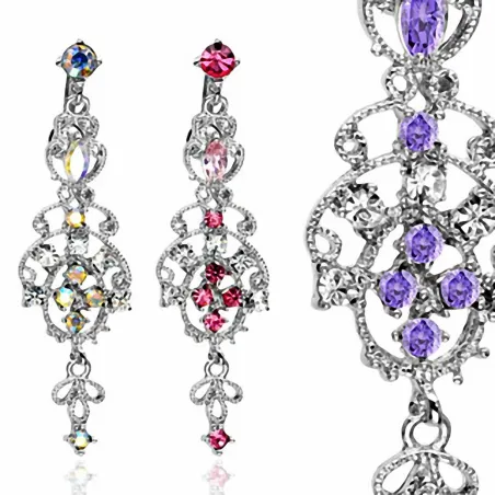 Piercing nombril inversé chandelier