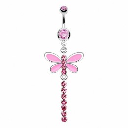 Piercing nombril libellule gemmes