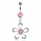 Piercing nombril fleur pétales