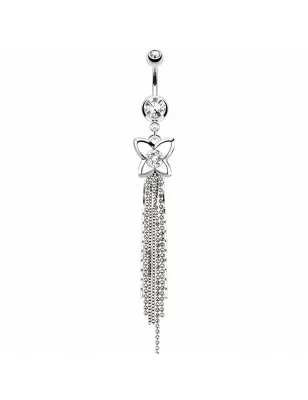 Piercing nombril papillon chaines