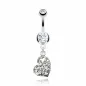 Piercing nombril coeur vintage