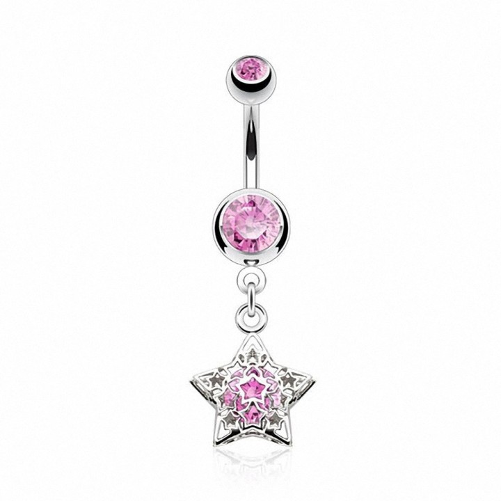 Piercing nombril étoile vintage
