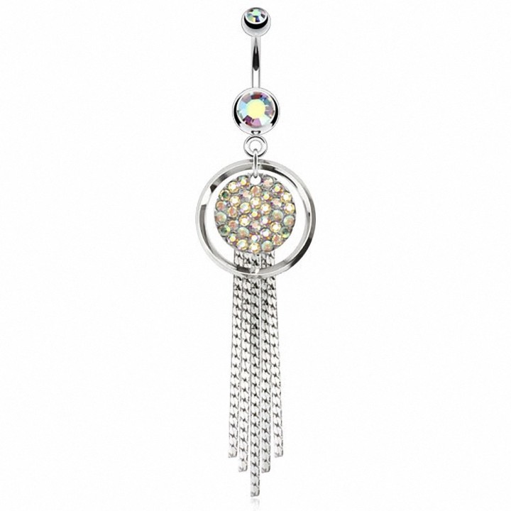 Piercing nombril multi chaines