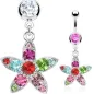 Piercing nombril Fleur Multicolore 