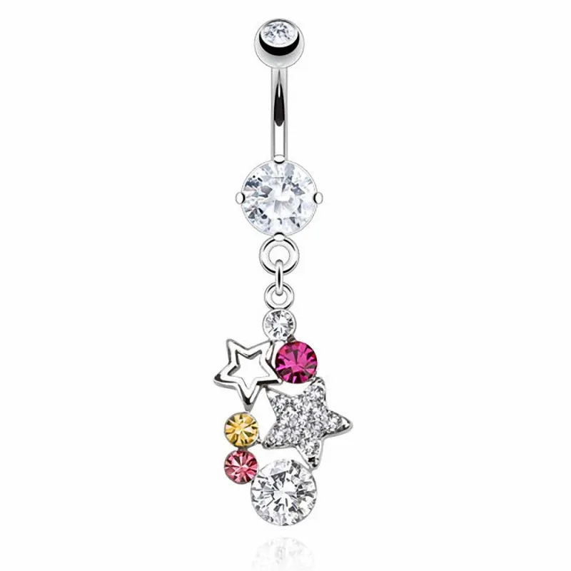 Piercing nombril étoiles gemmes