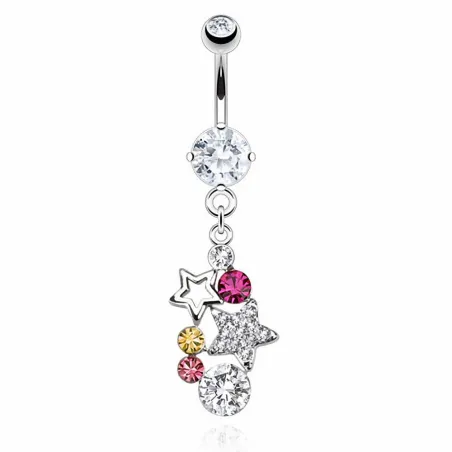 Piercing nombril étoiles gemmes