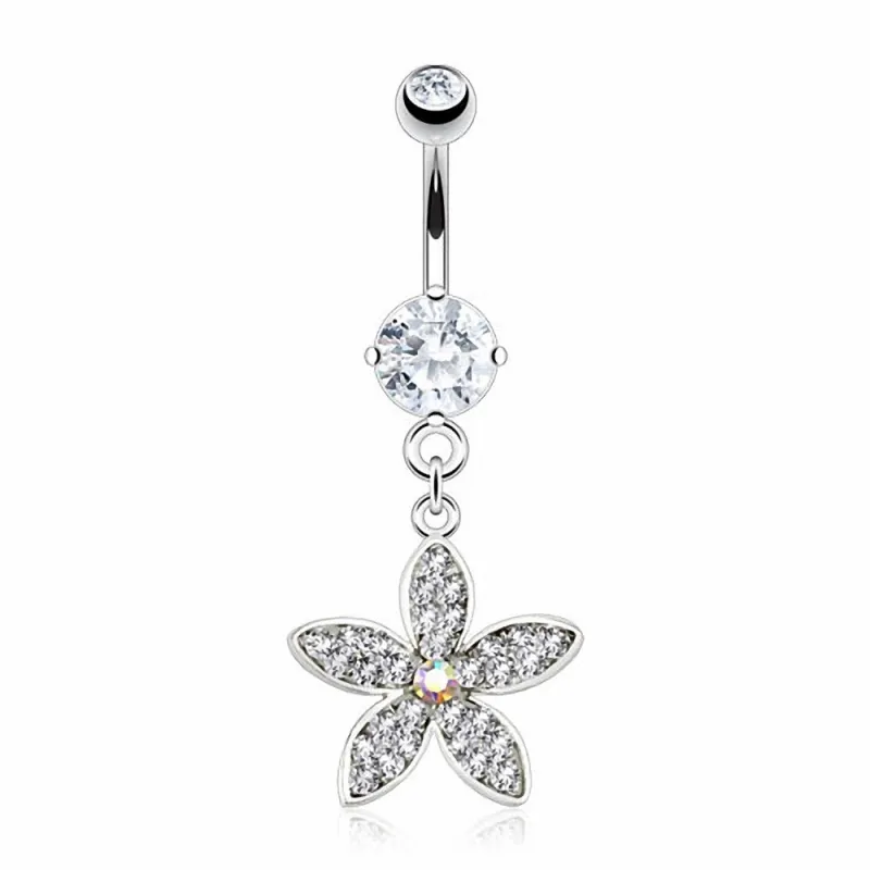 Piercing nombril pendentif fleur