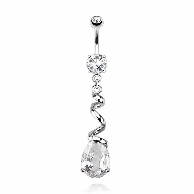Piercing nombril petite taille serpentin