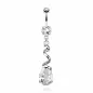 Piercing nombril petite taille serpentin