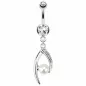 Piercing nombril oeil de perle