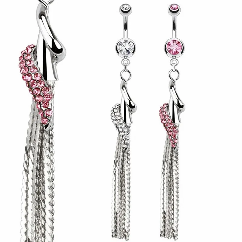 Piercing nombril chaines de perles