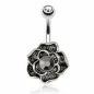 Piercing nombril fleur vintage hématite Piercing nombril fleur vintage hématite