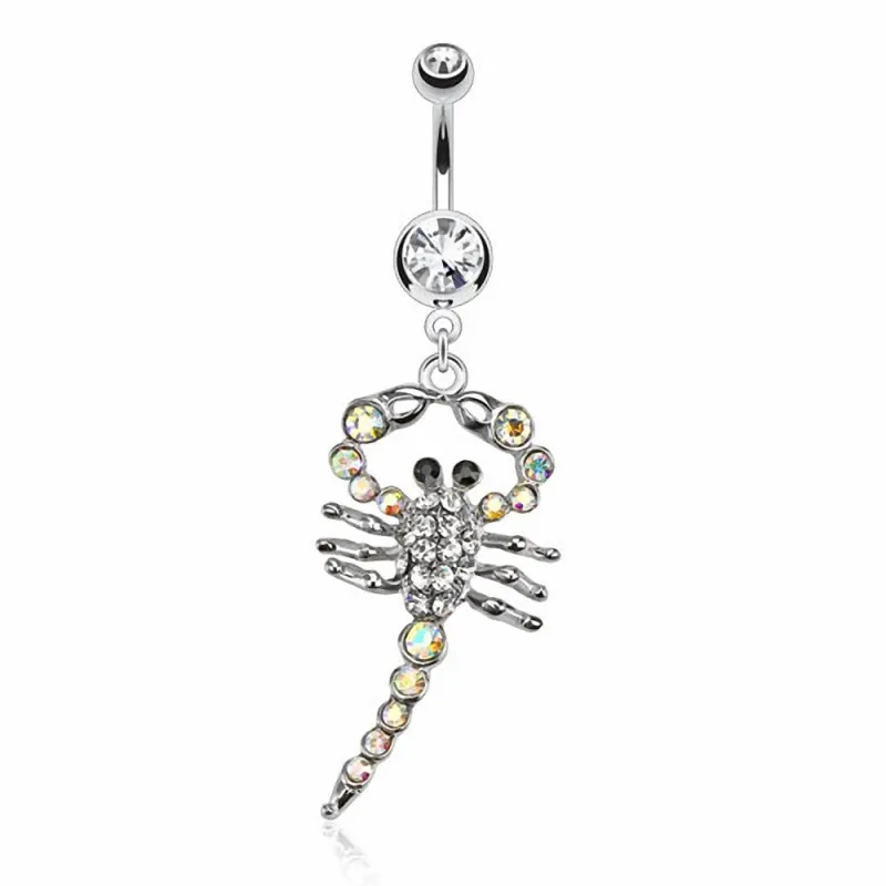 Piercing nombril pendentif scorpion