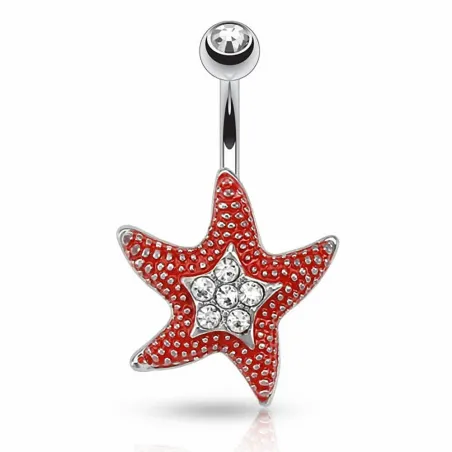 Piercing nombril étoile de mer