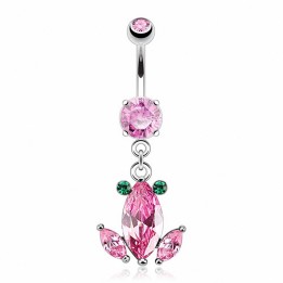 Piercing nombril grenouille crystal