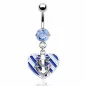 Piercing nombril coeur marin