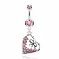 Piercing nombril coeur ruban